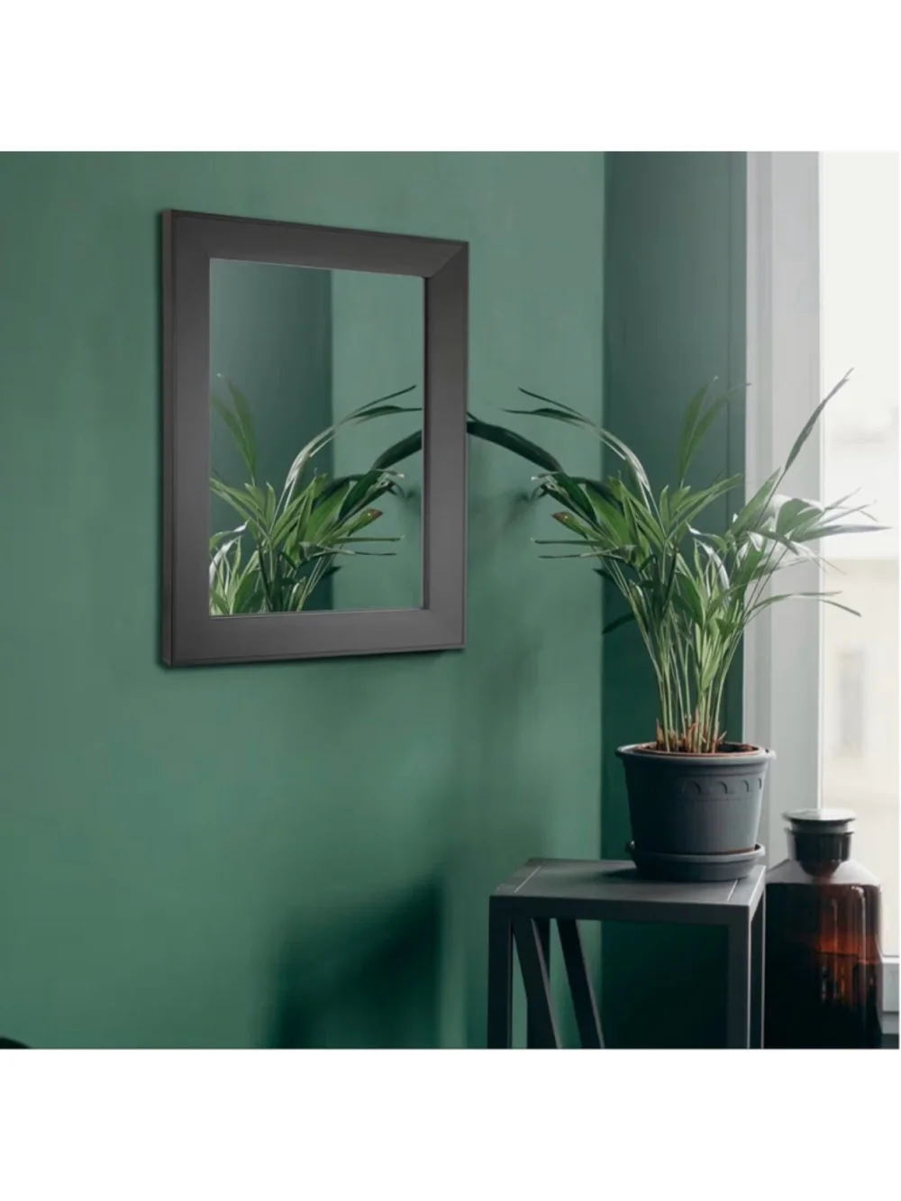 NEW Black Rectangular Wall Mirror 12